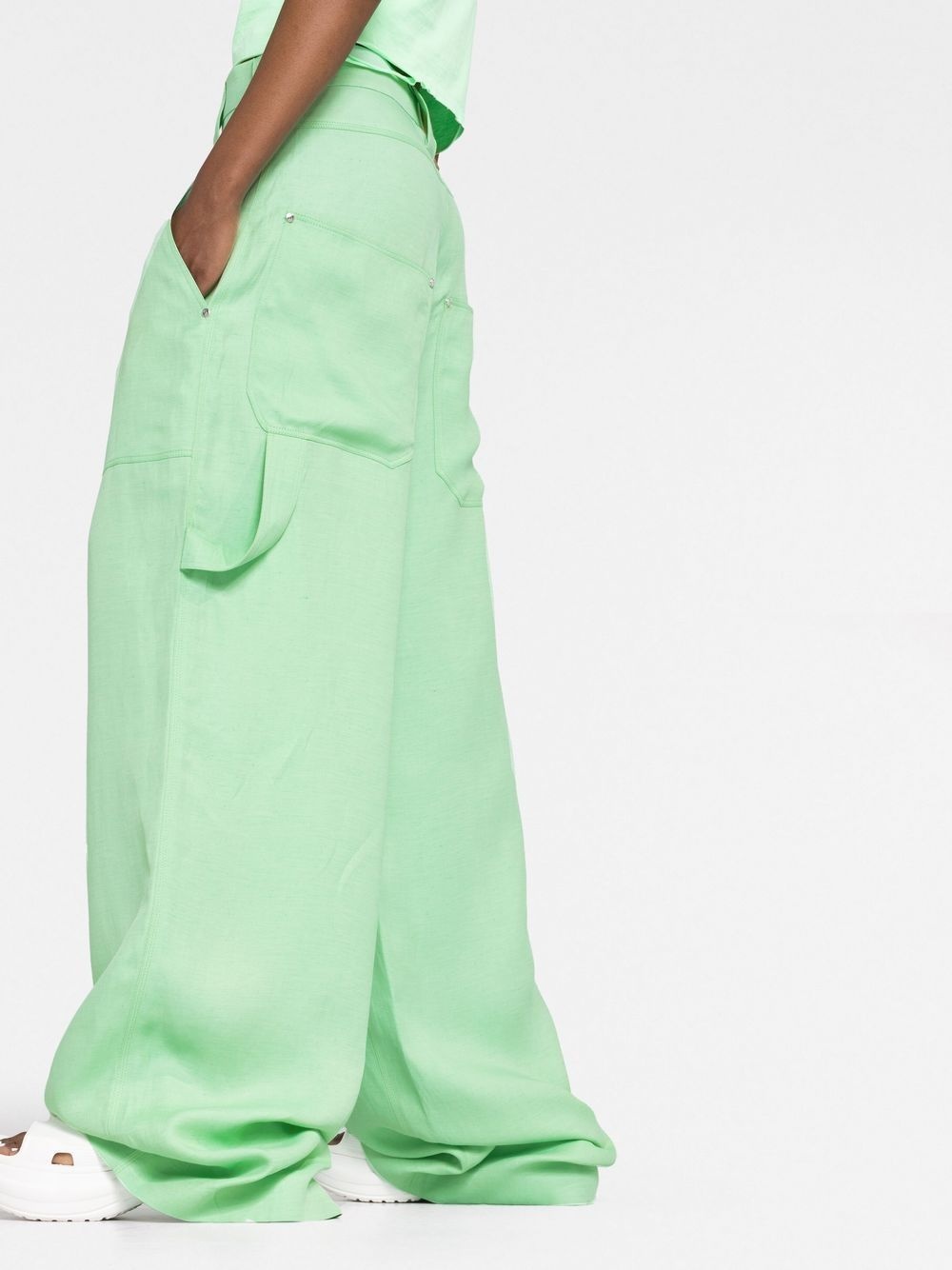 high-waisted wide-leg trousers - 3