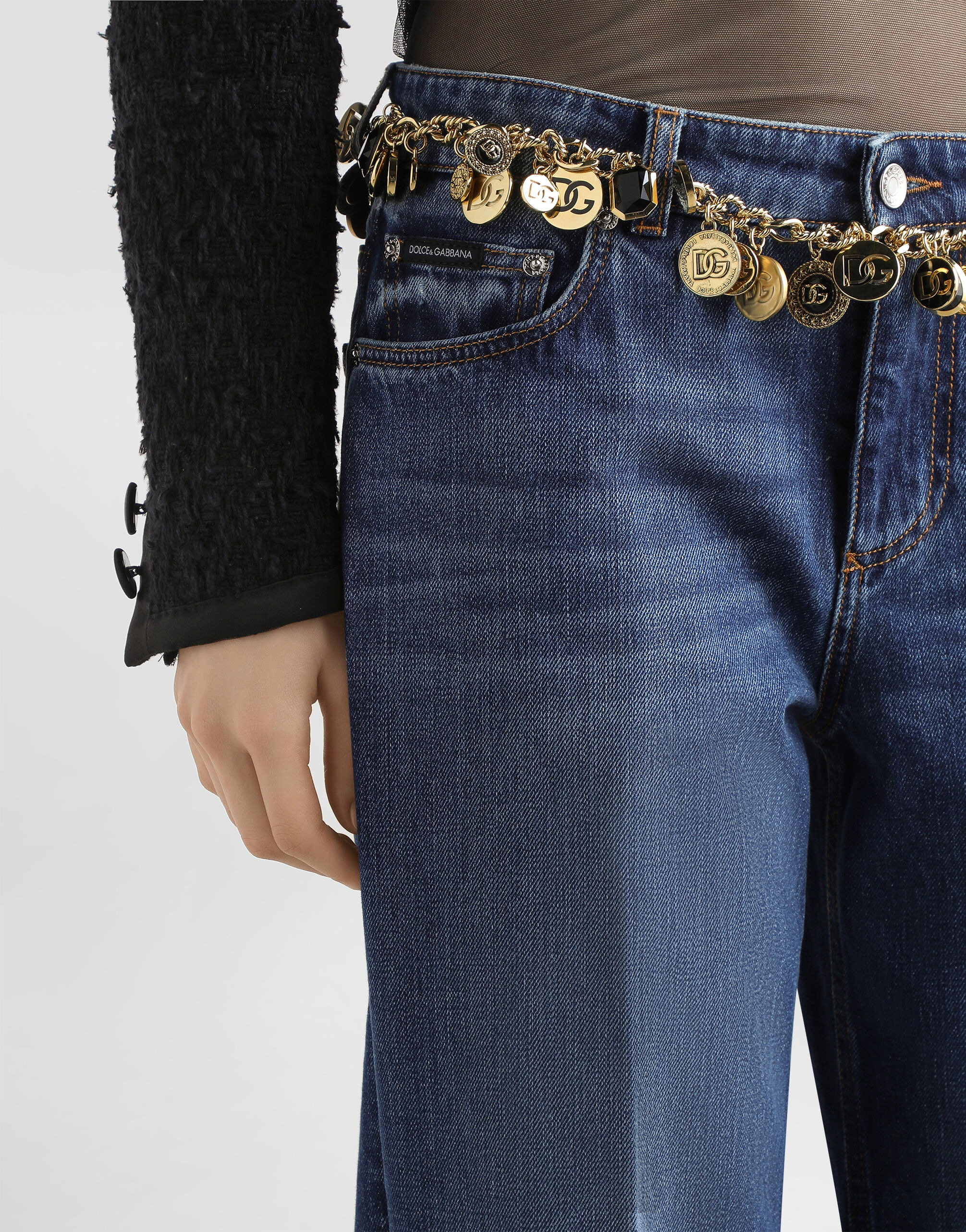 5-pocket denim trousers - 4