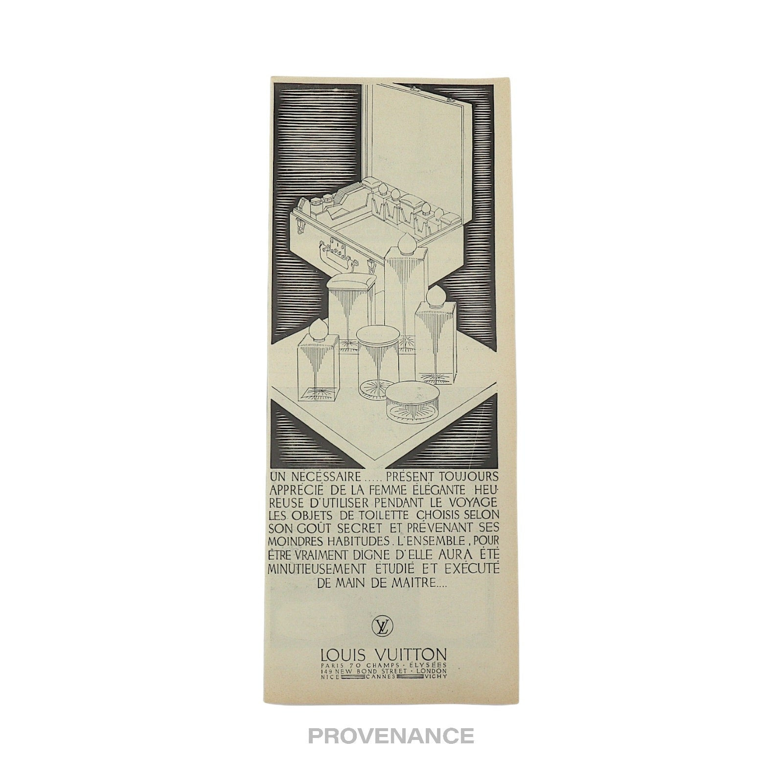 Louis Vuitton Antique Vintage Newsprint Ad - Perfume Case - 4