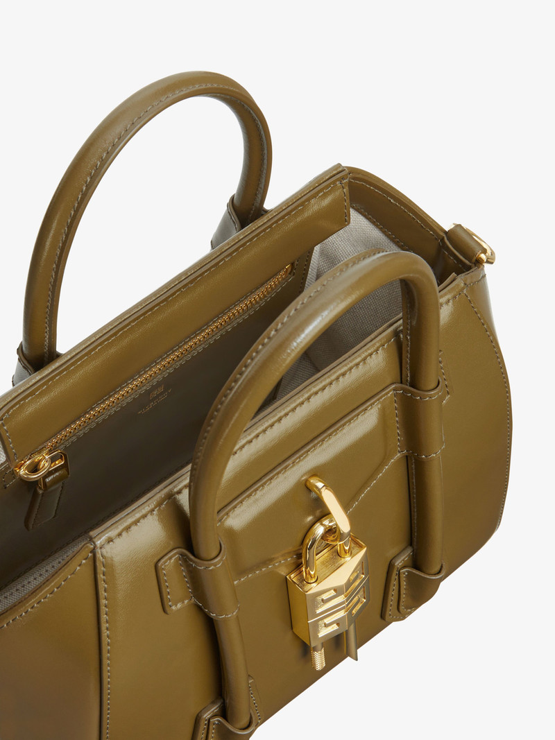 MINI ANTIGONA LOCK BAG IN BOX LEATHER 5