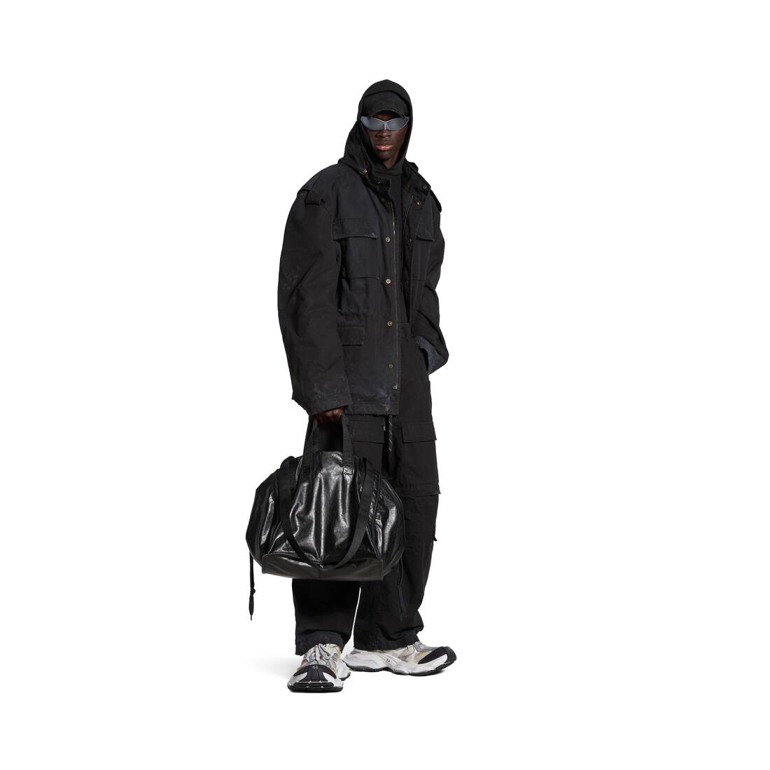 Men's Cargo Large Tote Bag in Black - 2