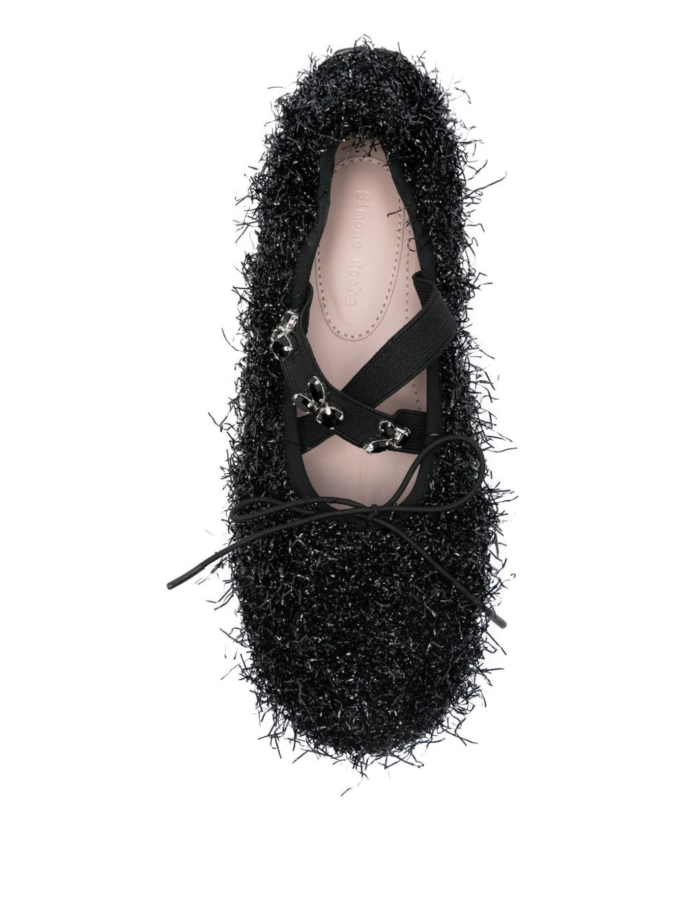 embellished-frill ballet flats - 4