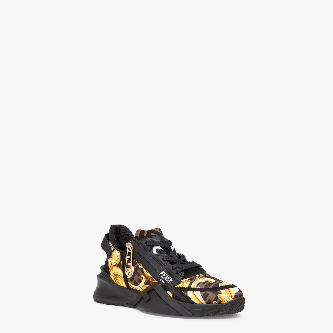 Fendace black nylon low-tops - 2