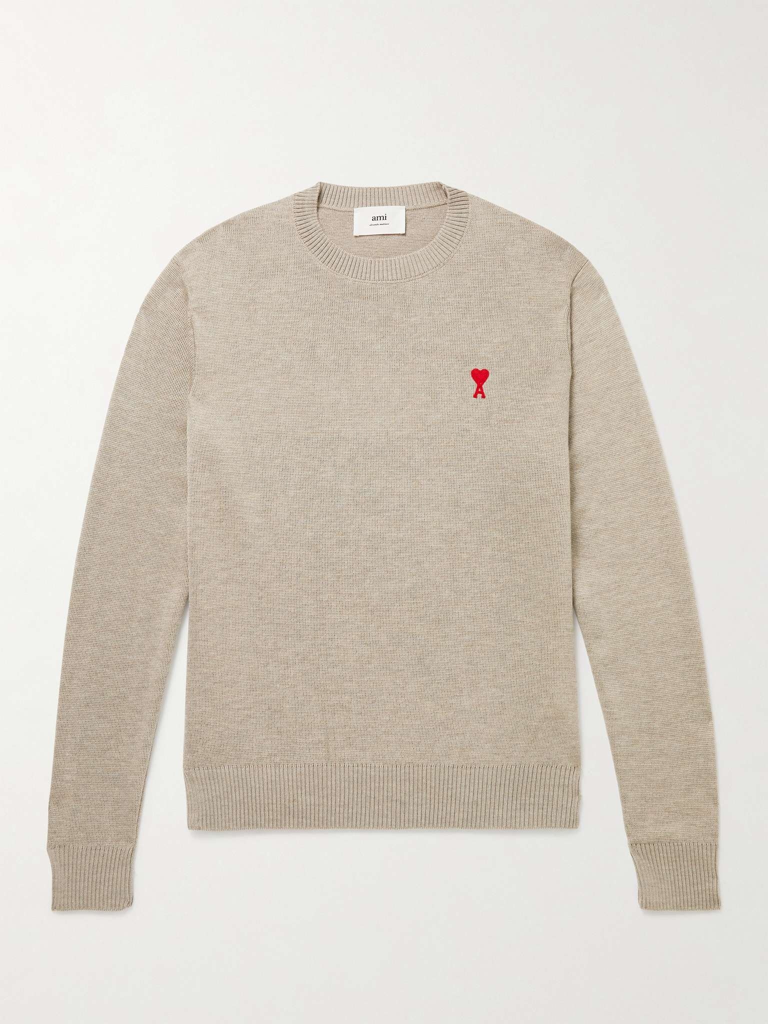 Logo-Embroidered Merino Wool Sweater - 1