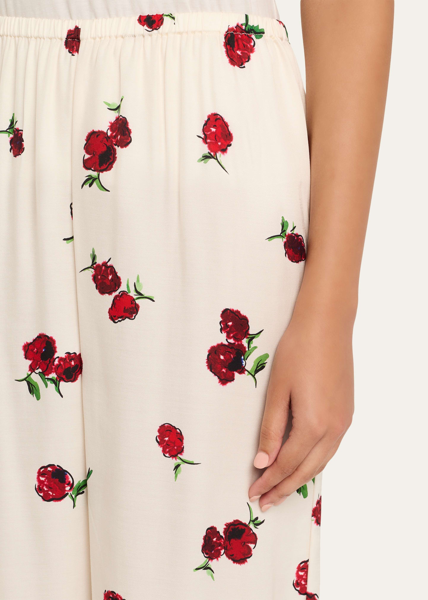 Mindy Floral Wide-Leg Crop Pull-On Pants - 5