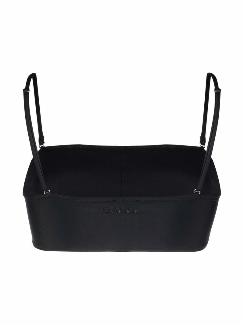 GANNI square-neck bikini top outlook