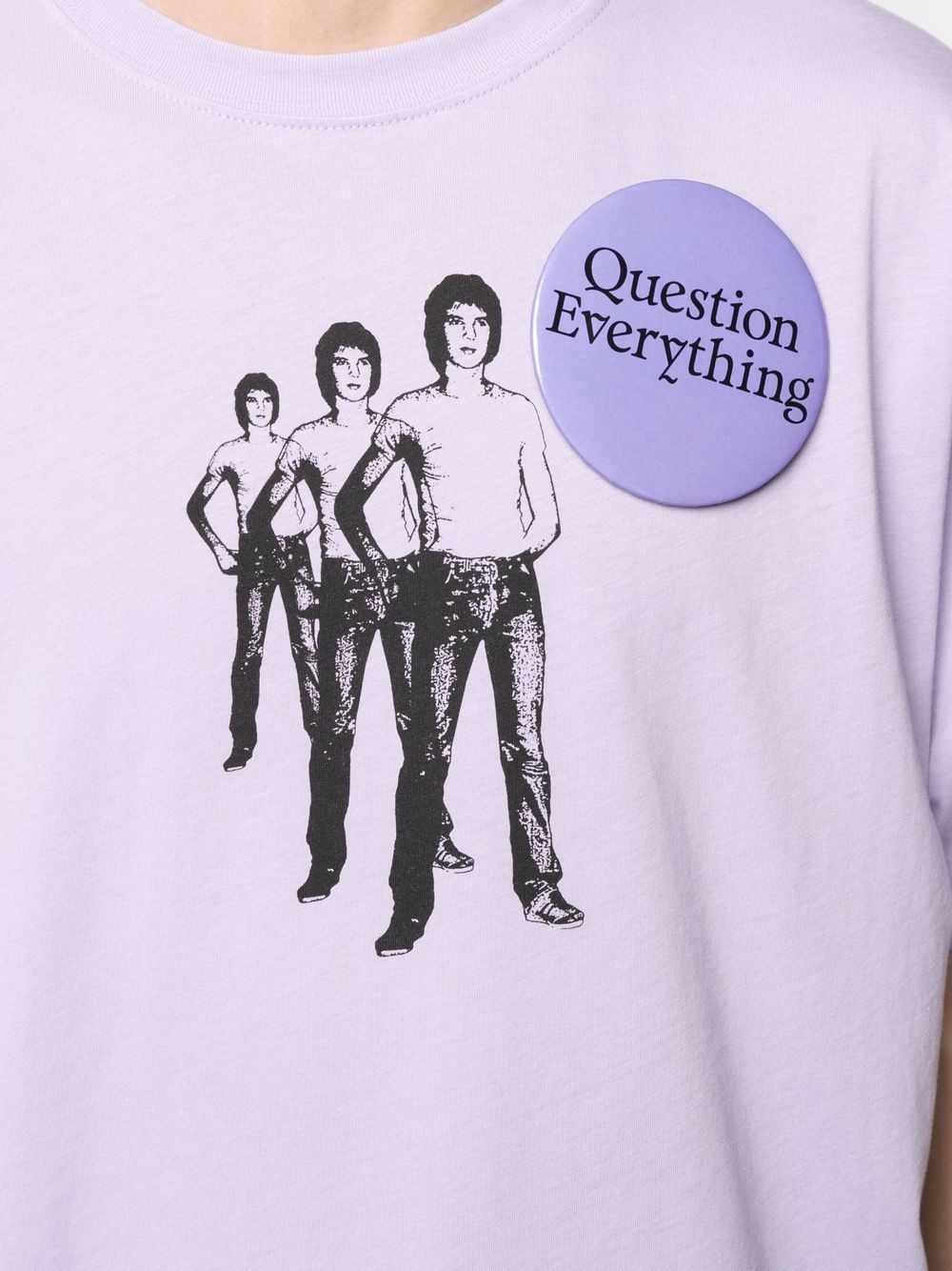 Question Everything badge-detail T-shirt - 5