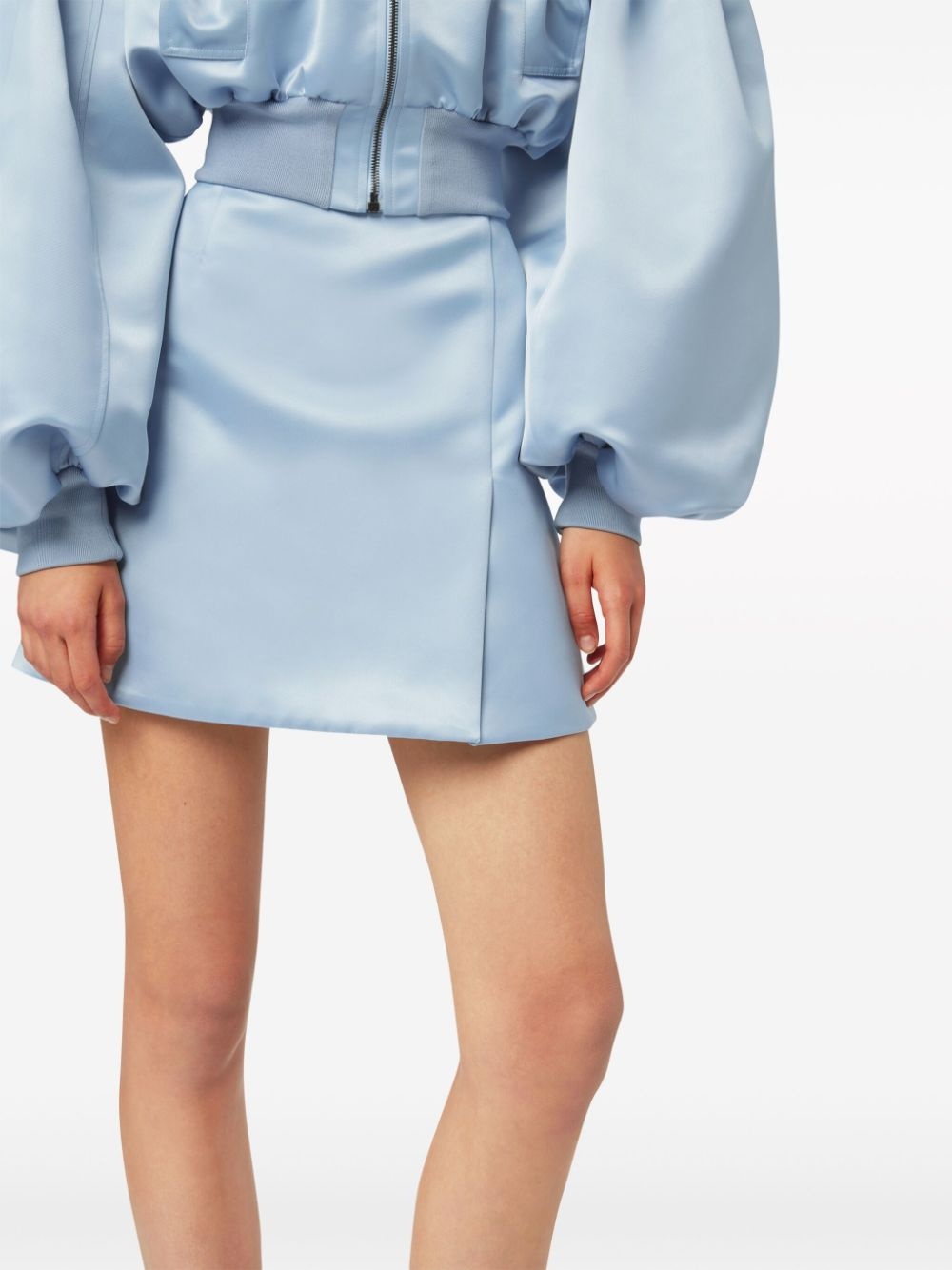satin-finish mini skirt - 4