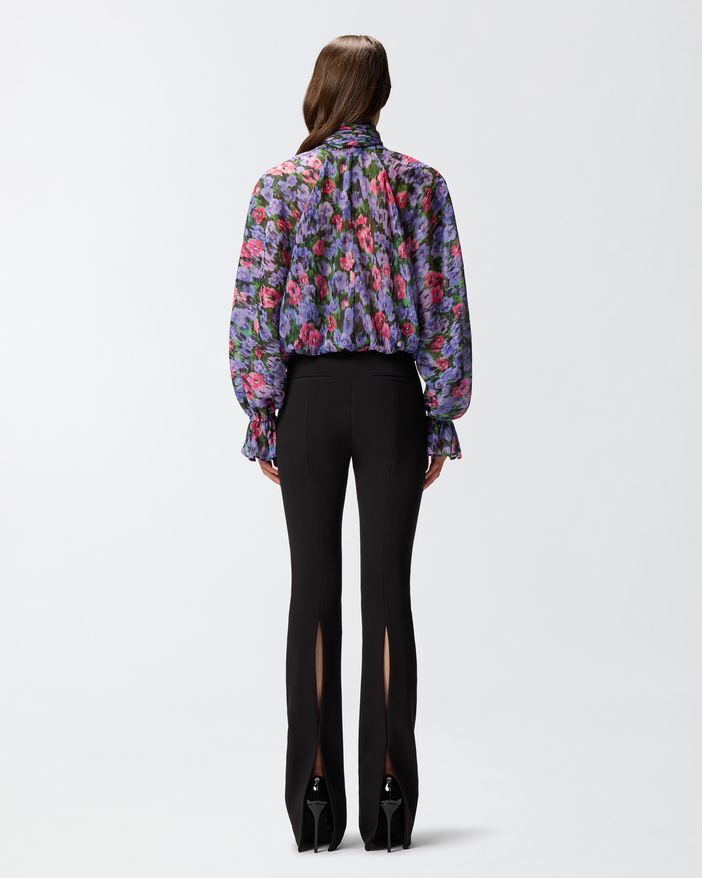 FLORAL BLOUSE WITH RUFFLES - 4