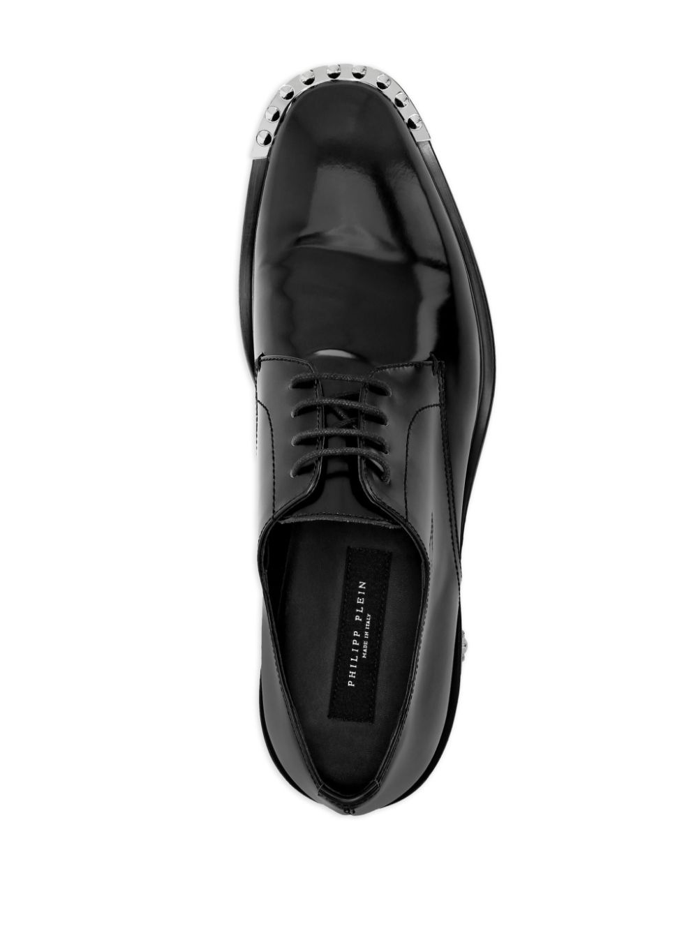 spike-detail leather derby shoes - 4