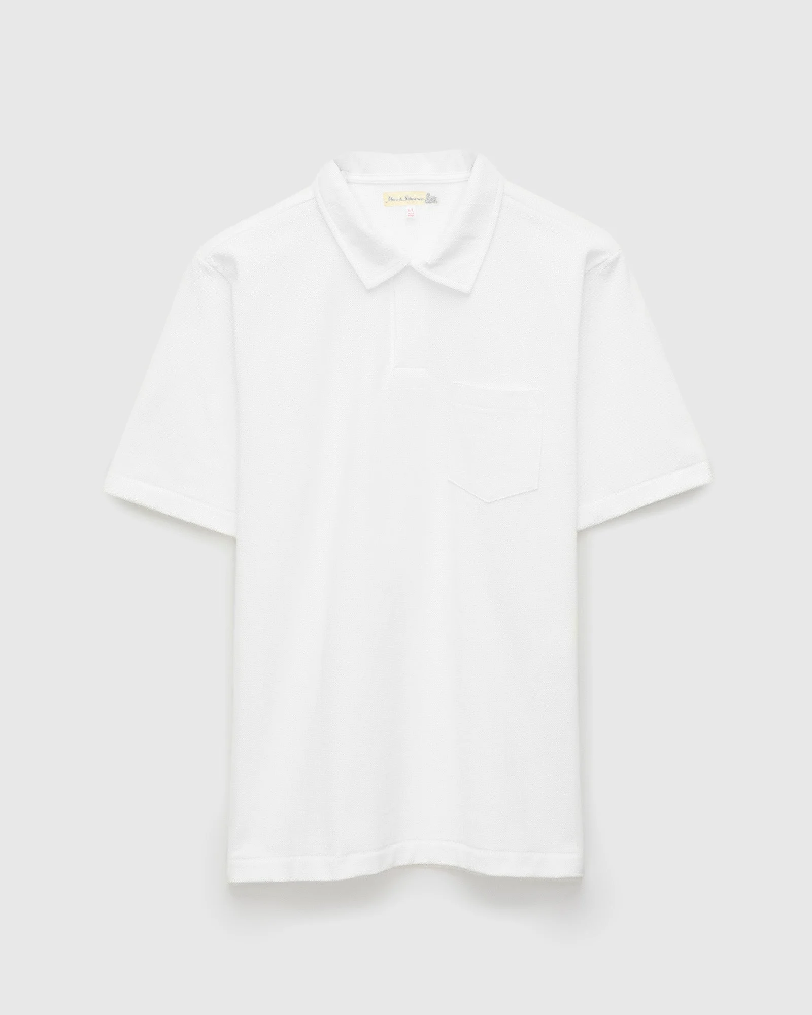 2PKPL "Good Originals" Loopwheel Polo Shirt in White - 1