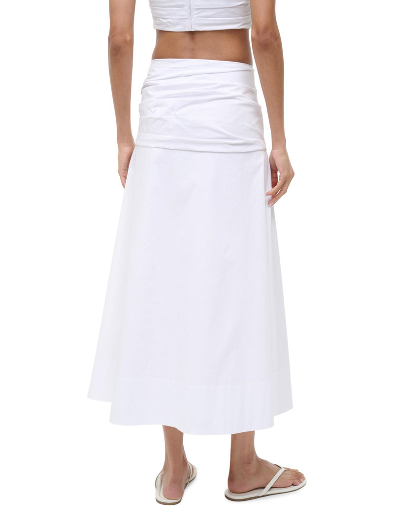 Women's Sol Stretch-Cotton Midi-Skirt - White 3