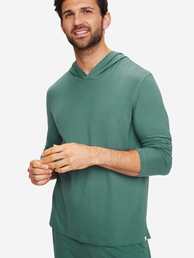 Men's Pullover Hoodie Basel 12 Micro Modal Stretch Green - 4