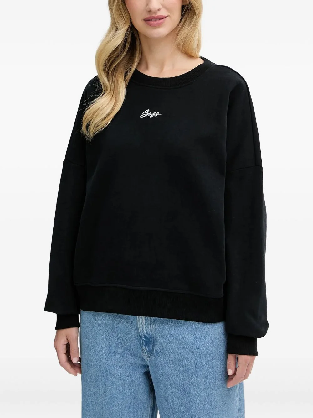embroidered-logo sweatshirt - 1