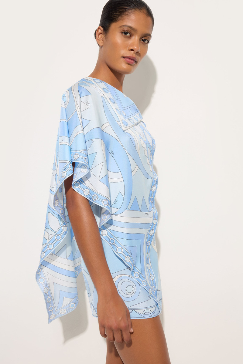 OCCHI AND VIVARA PRINT ASYMMETRICAL SILK DRESS 5