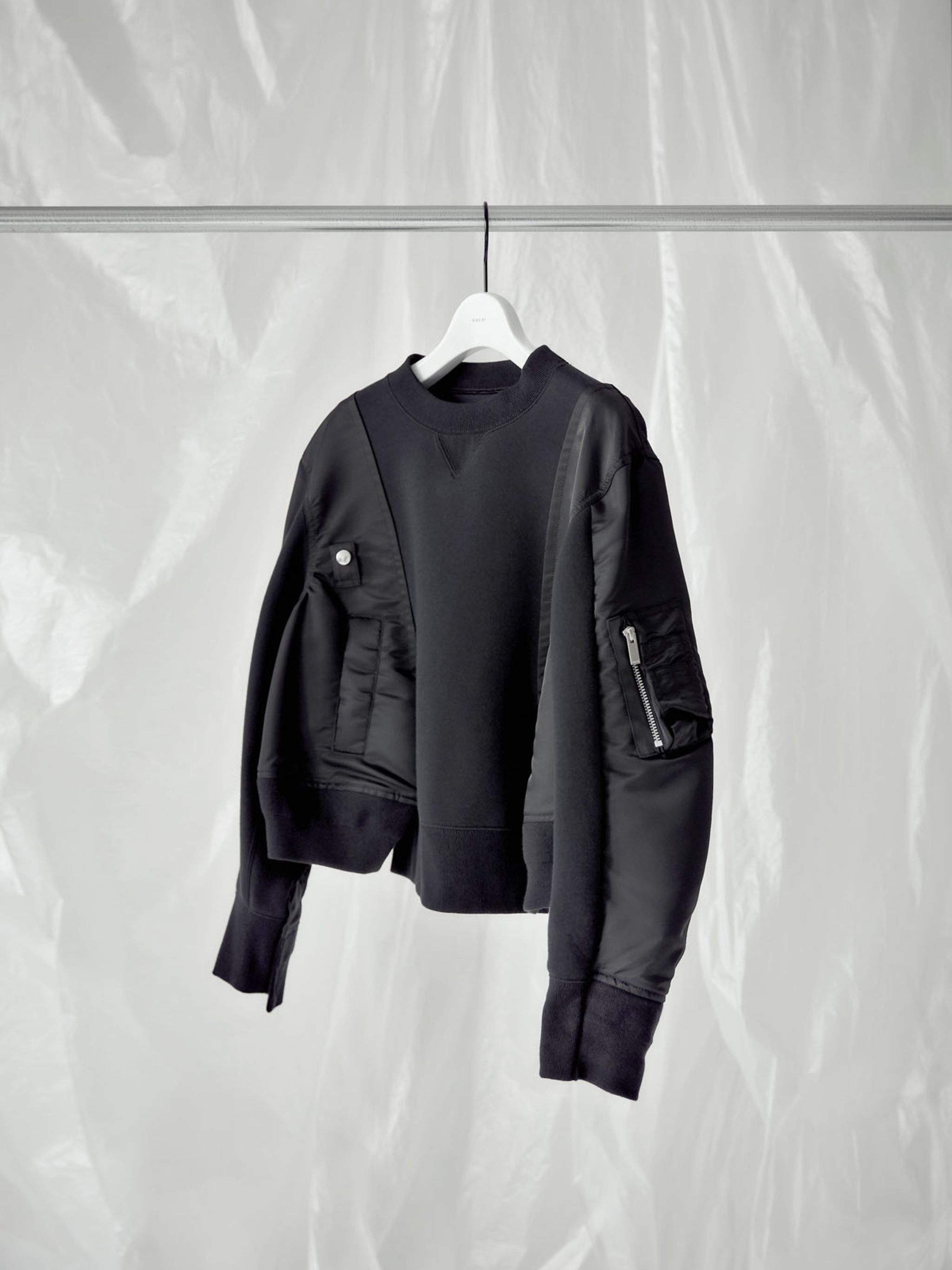 sacai Nylon Twill x Sponge Sweat Pullover | sacai | REVERSIBLE