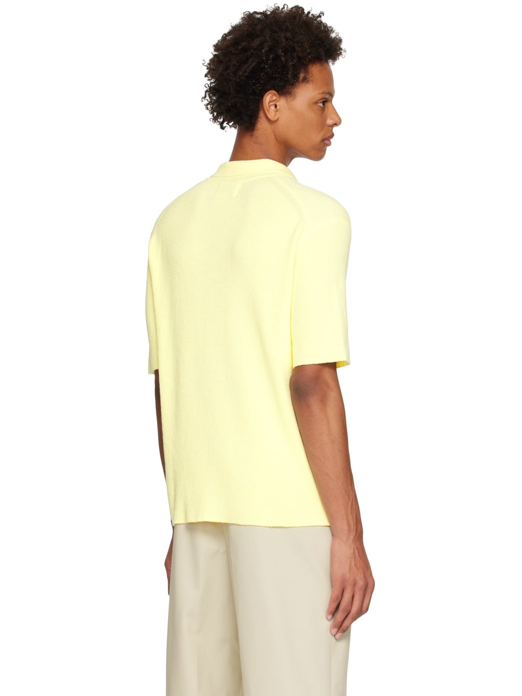 Yellow Ribbed Polo - 3