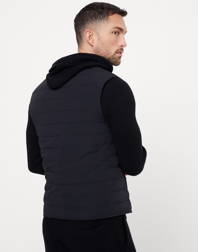 Brunello Cucinelli Bonded nylon lightweight down vest outlook