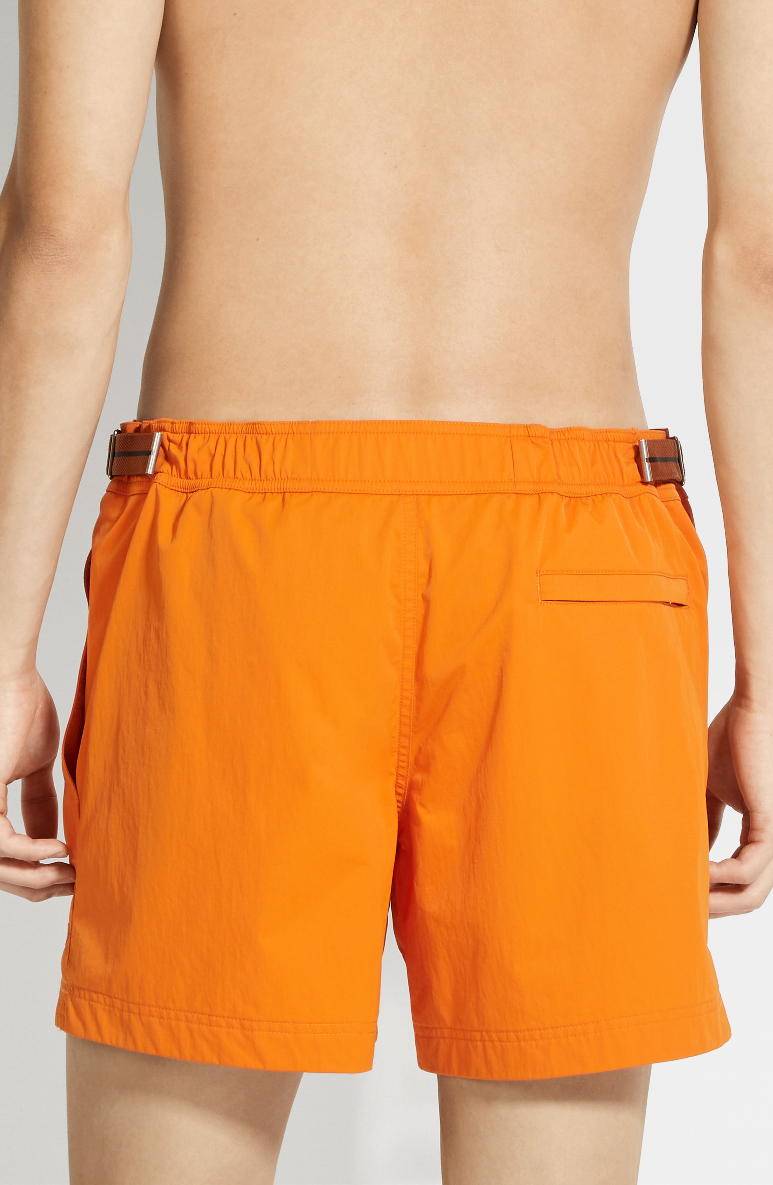 ZEGNA Nylon Swim Trunks in Arancio Di Namibia at Nordstrom - 2