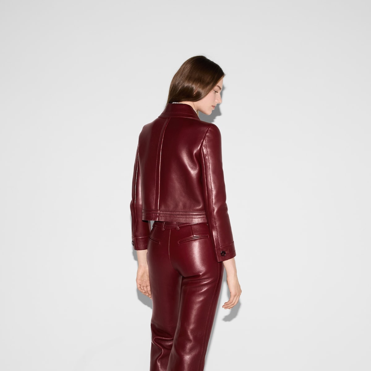 Leather jacket with Horsebit detail - 4