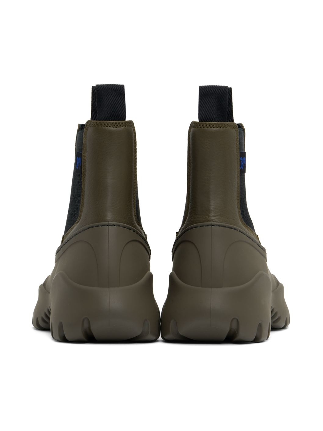 Khaki Leather Scoot Chelsea Boots - 2