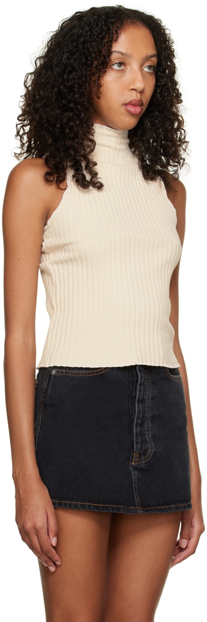John Elliott Beige Ginza Turtleneck outlook
