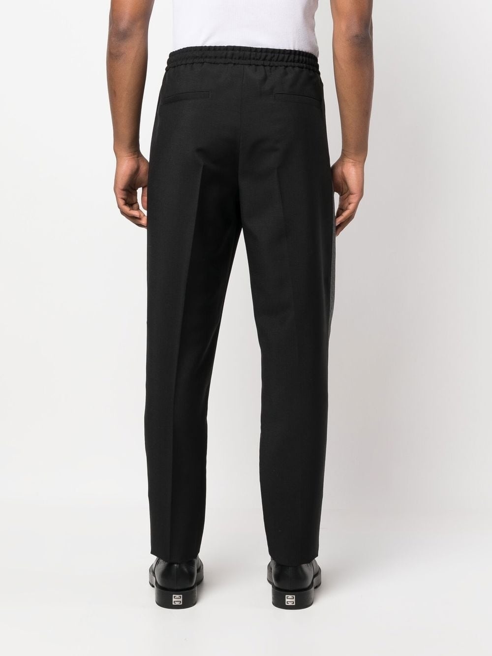 side-stripe straight-leg trousers - 4