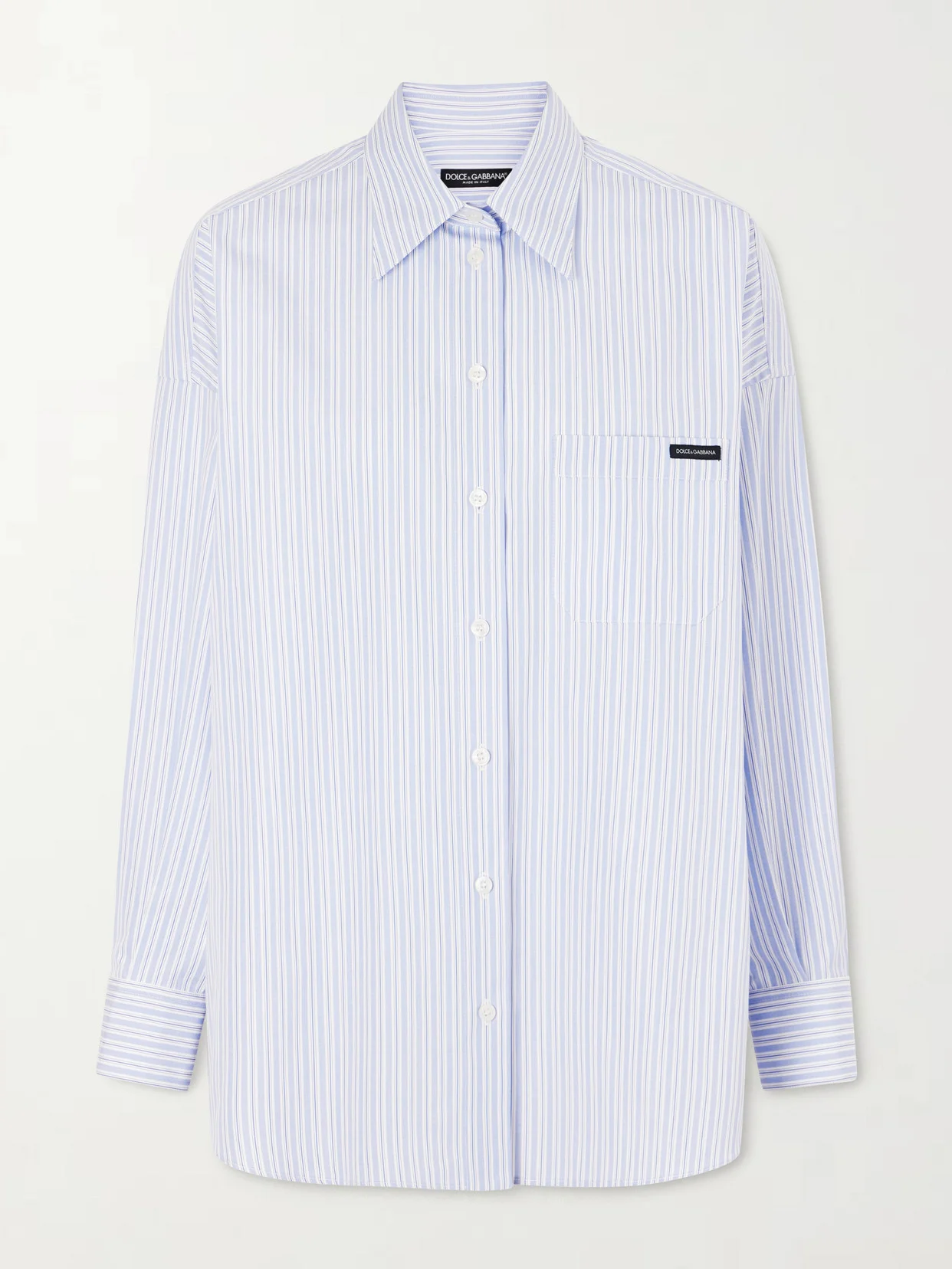 Striped Cotton-poplin Shirt - 1
