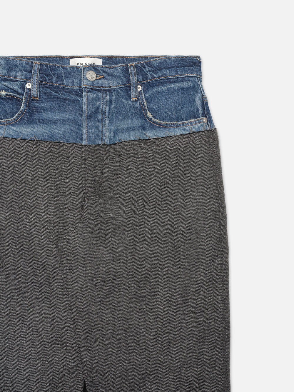 Le Mix Midaxi Skirt in Malibu Herringbone - 2