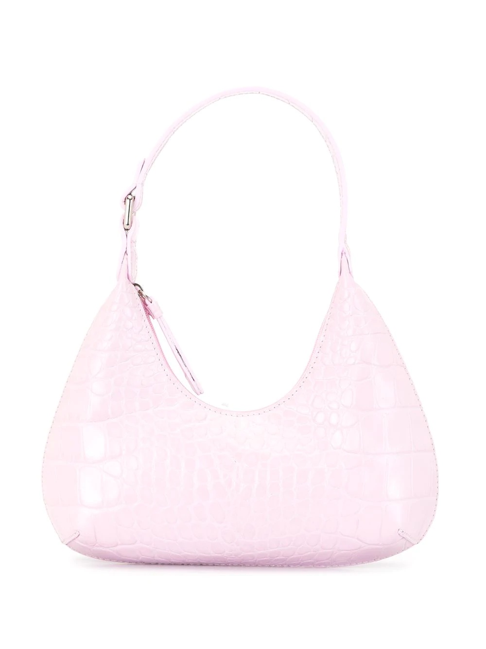 crocodile effect leather shoulder bag - 1