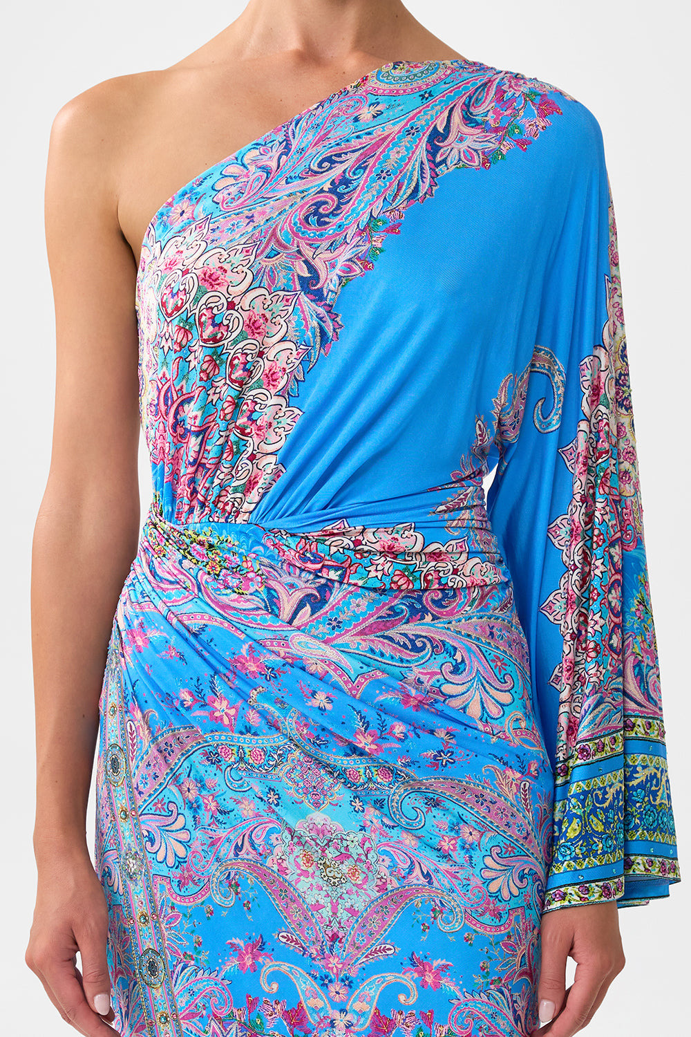 ONE SHOULDER JERSEY DRESS - 6