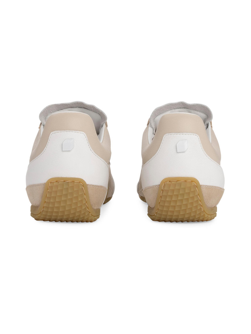 Women's Jump Two-Tone Leather Low-Top Sneakers - Calf Multi Off White 3