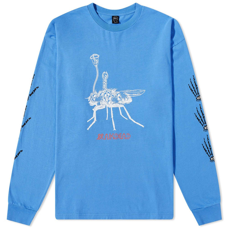 Brain Dead Long Sleeve Worm in the Apple T-Shirt 1