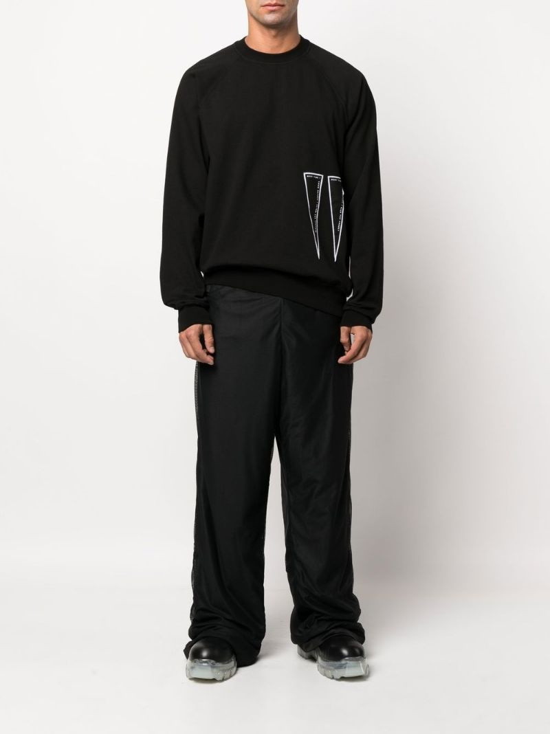 Rick Owens DRKSHDW patch-detail long-sleeve sweatshirt outlook