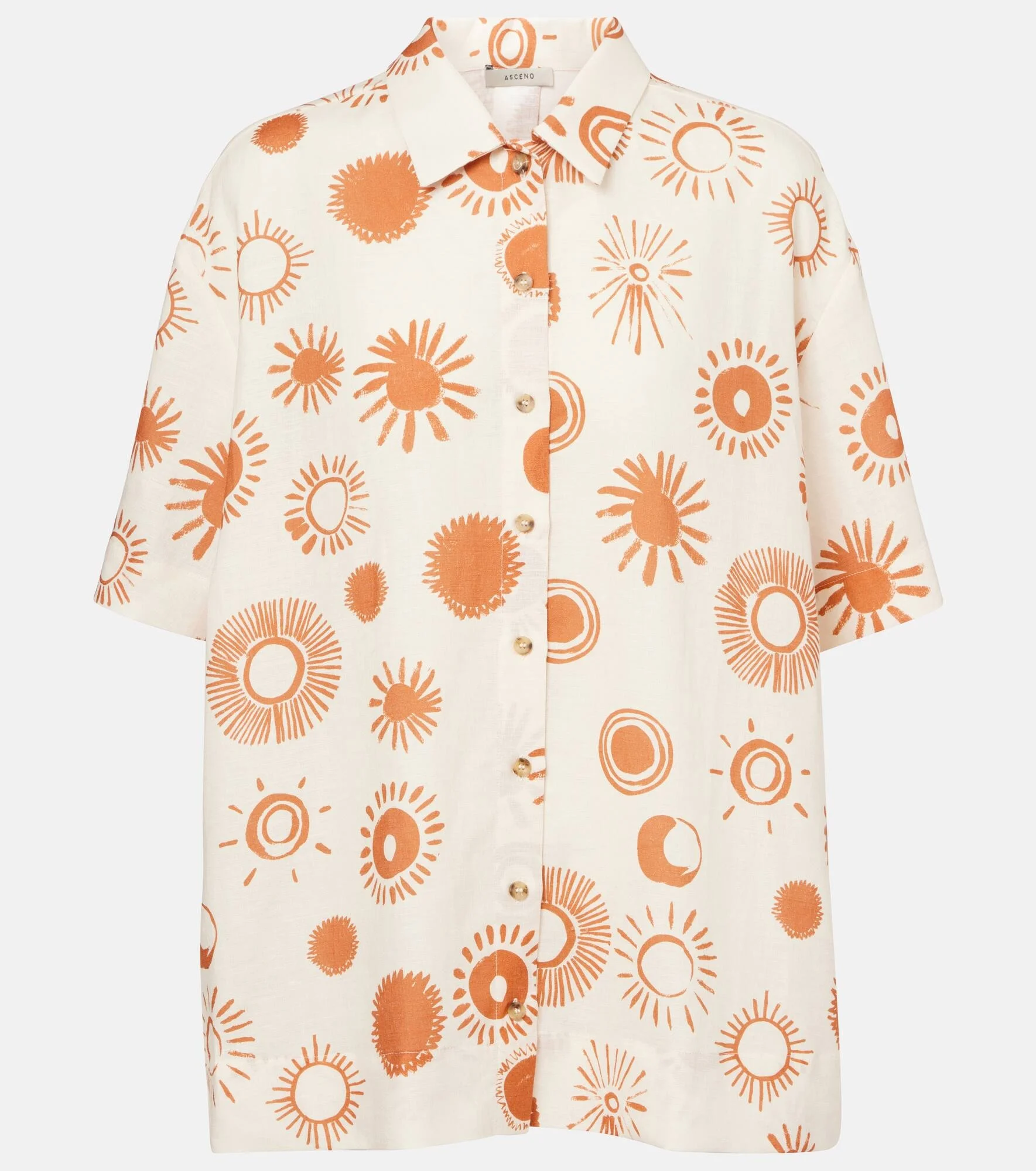 Montauk linen and cotton bowling shirt - 1