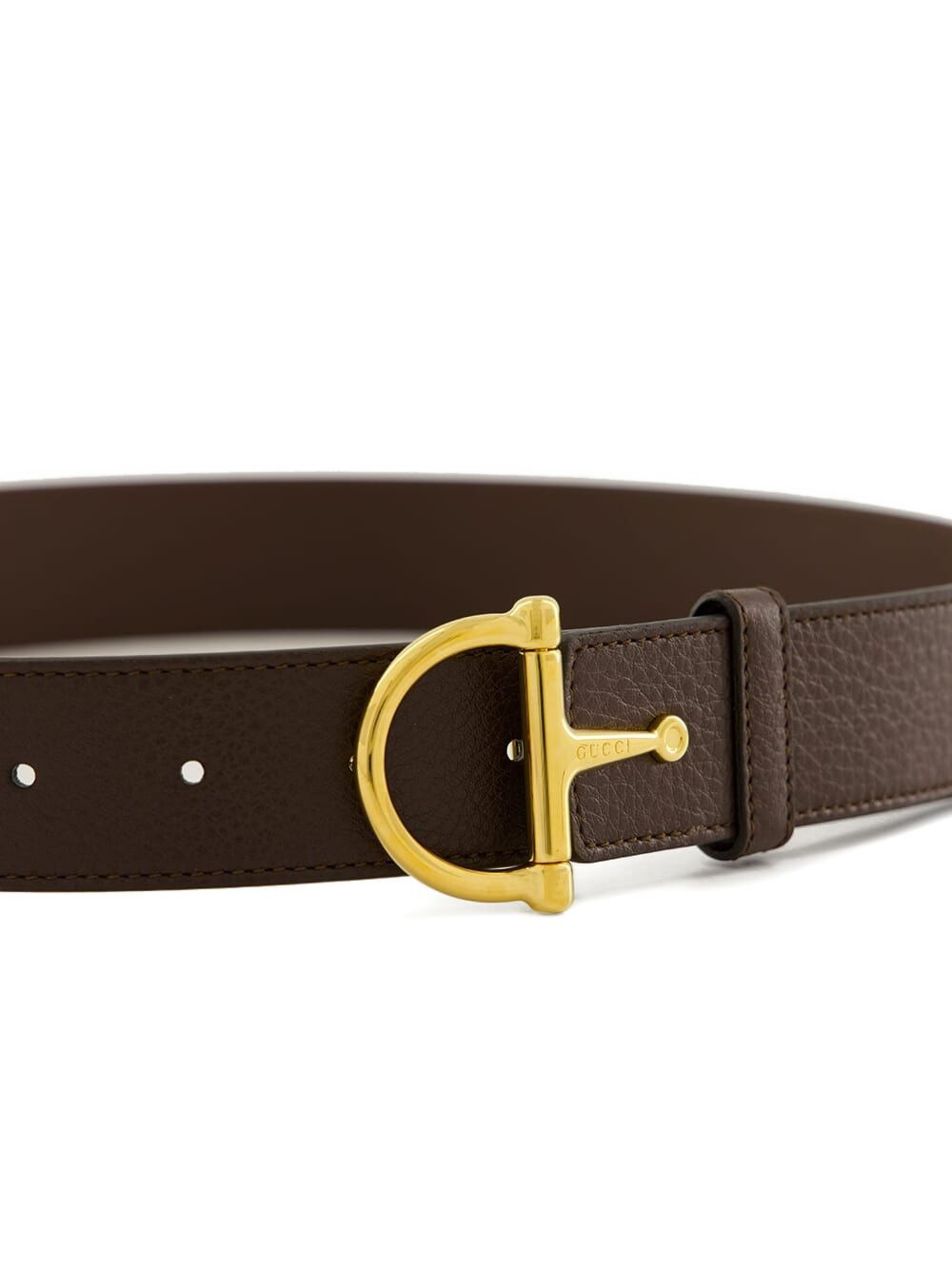 horsebit-detail leather belt - 5