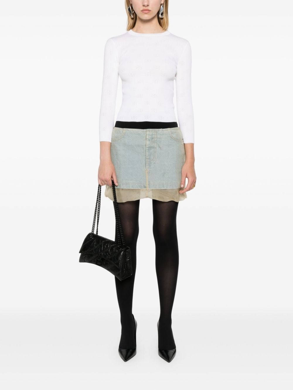 BB-pattern open-knit jumper - 2