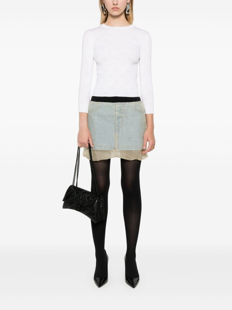 BALENCIAGA BB-pattern open-knit jumper outlook