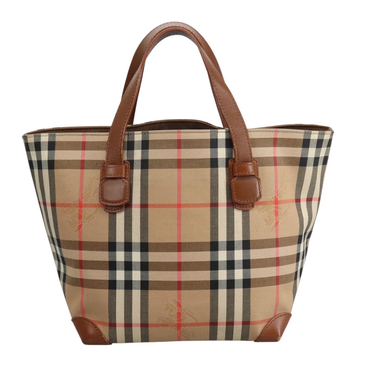Burberry Nova Check Hand Bag Canvas Beige - 2