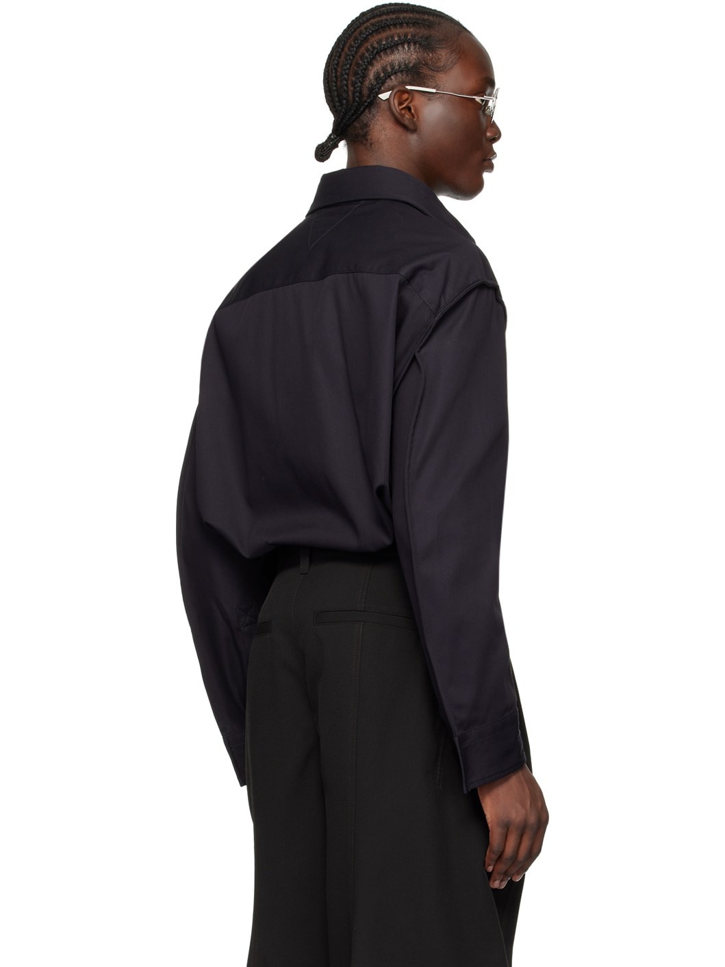 Navy Button-Up Shirt - 3