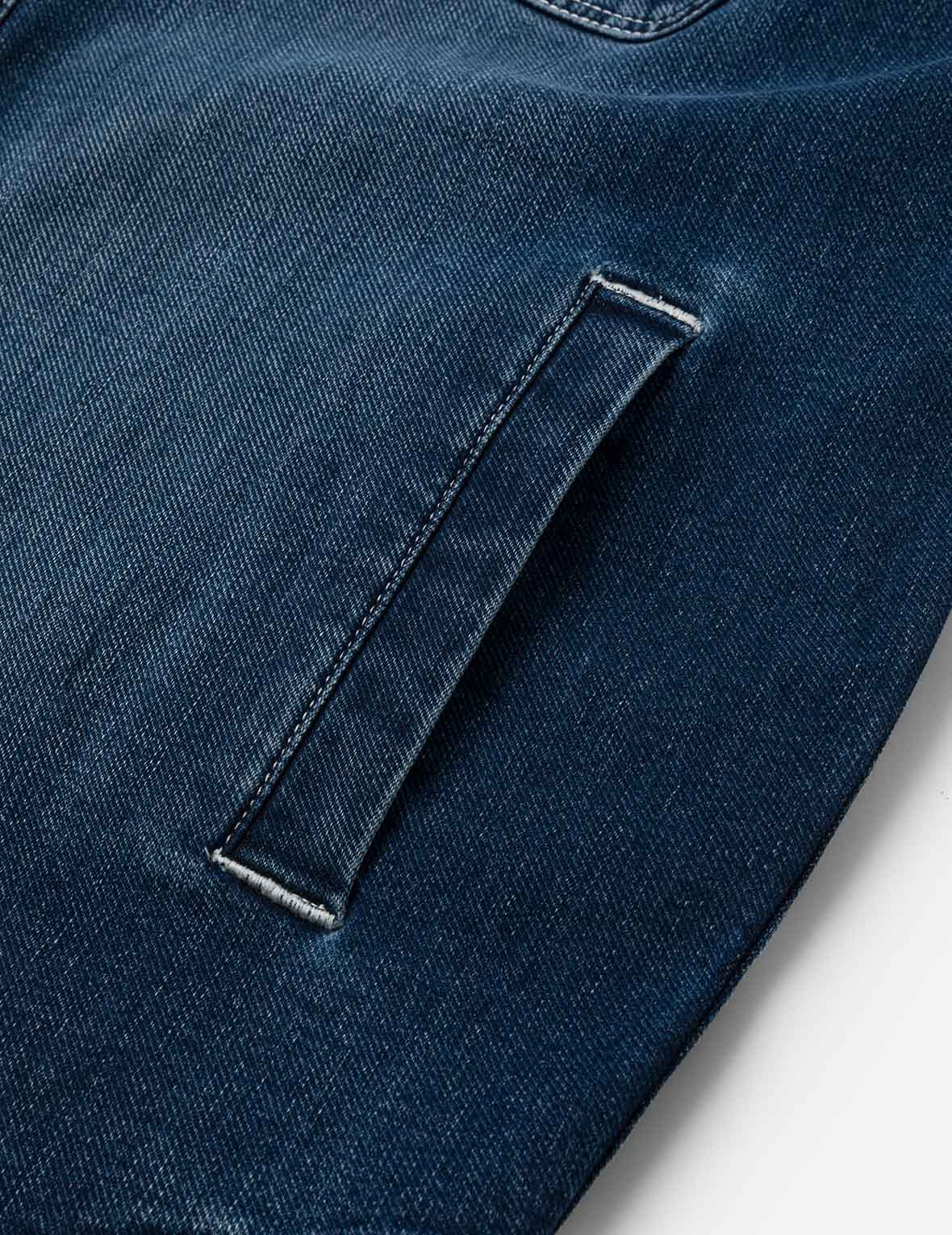 Washed Seagull Embroidery Regular Fit Denim Shirt - 9