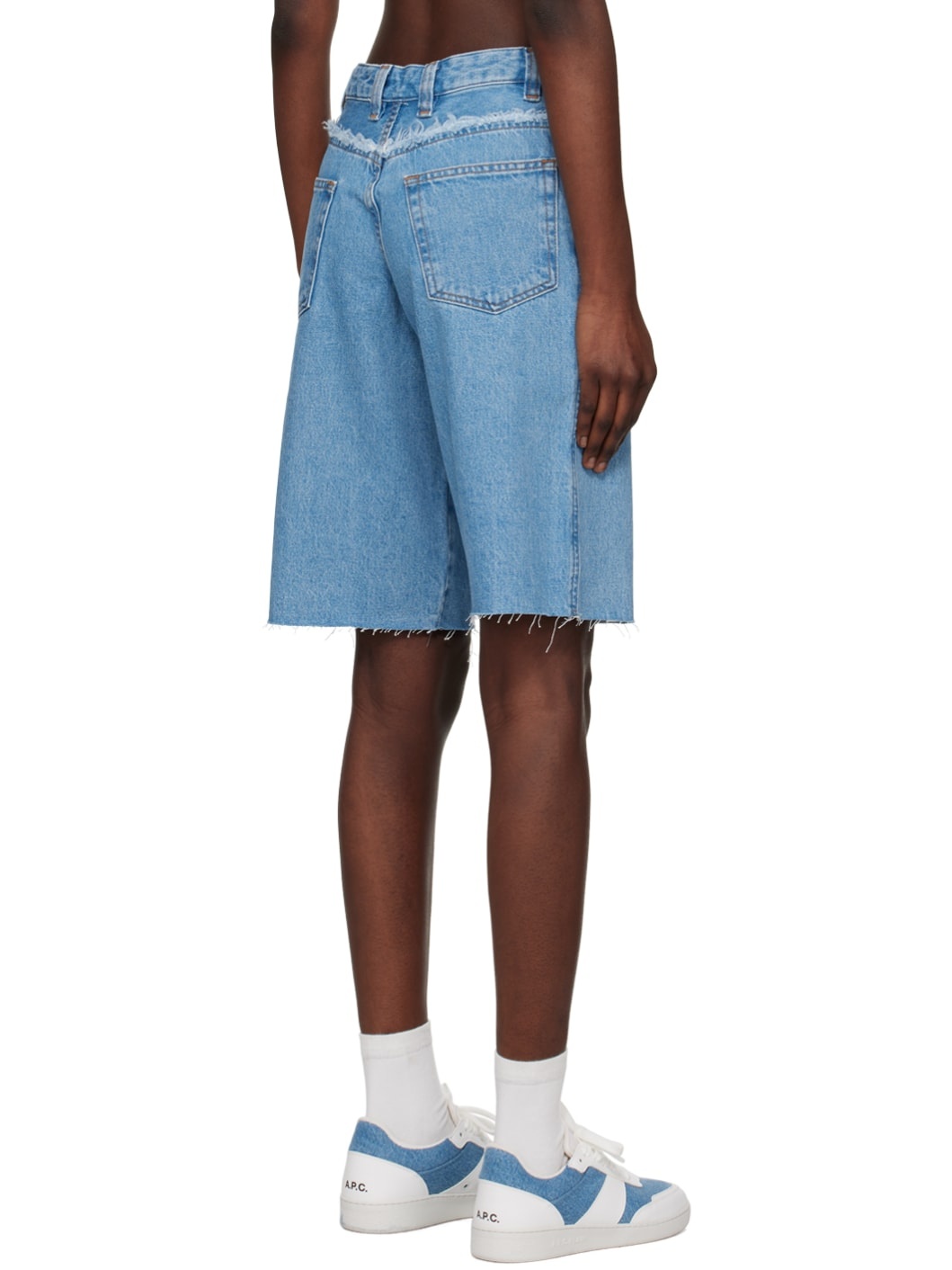 Blue Beverly Denim Shorts - 3