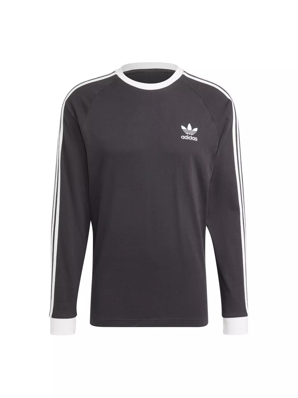 Men's Adicolor Classics 3-Stripes Long-Sleeve Tee-Black - 6
