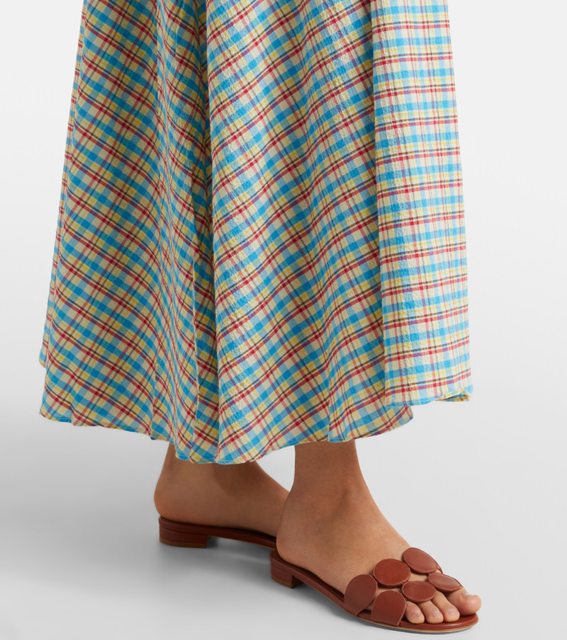 Chiara checked cotton-blend midi dress 4