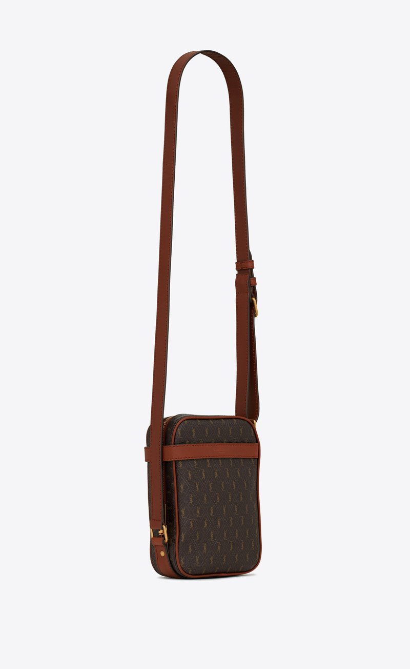 le monogramme crossbody pouch in monogram canvas and smooth leather 4