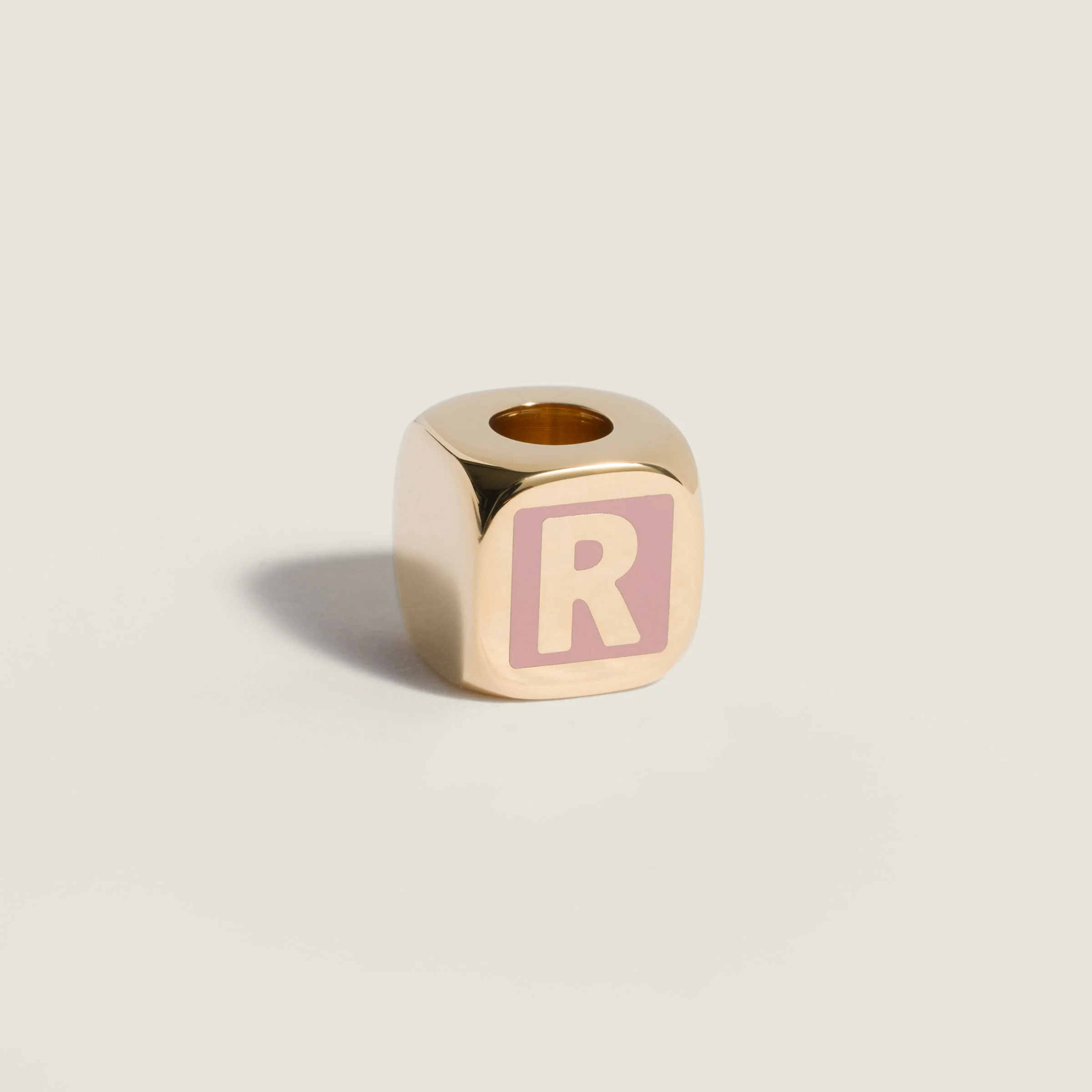 Enameled metal dice charm - 1
