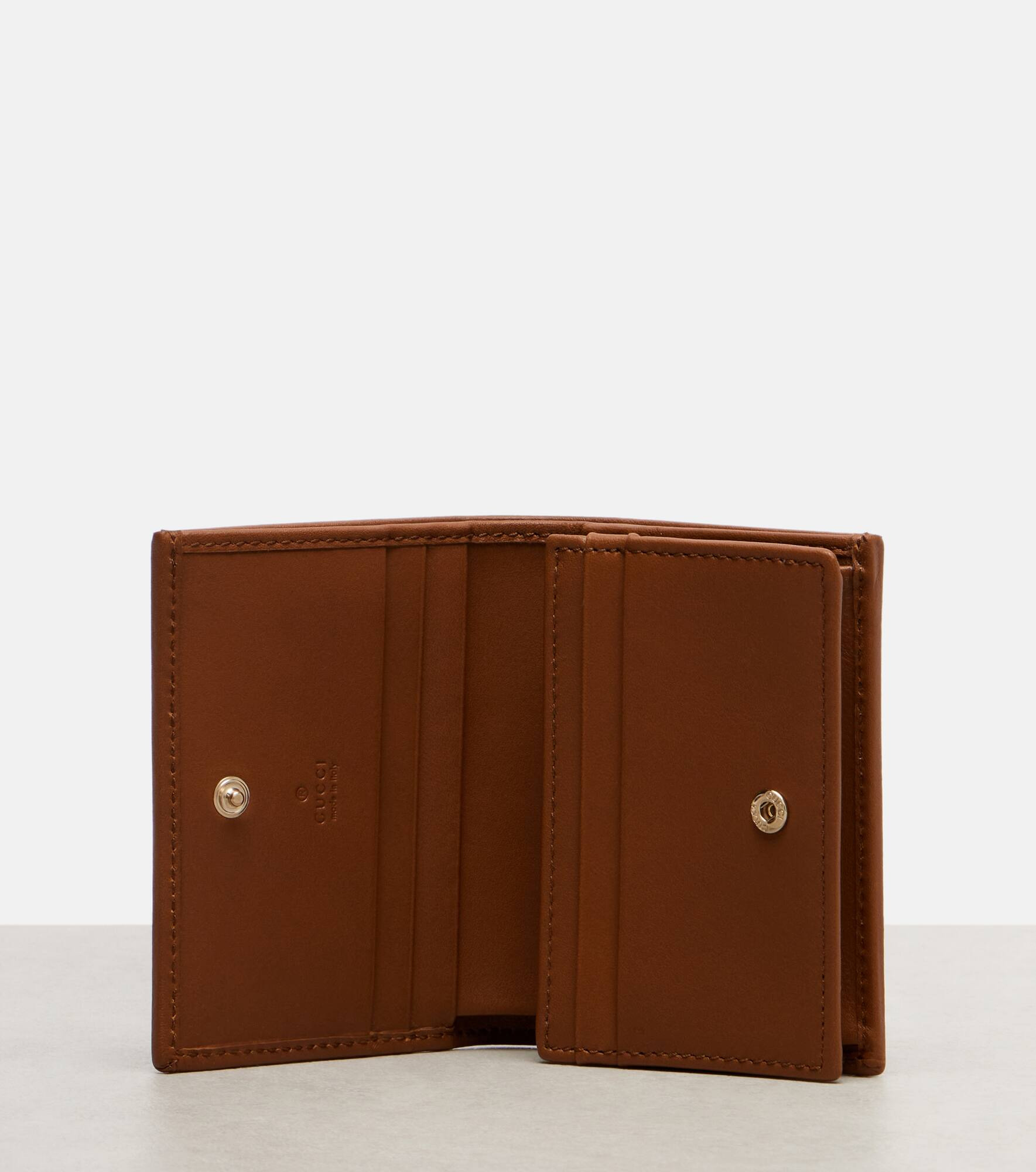 Horsebit 1955 leather-trimmed wallet - 2