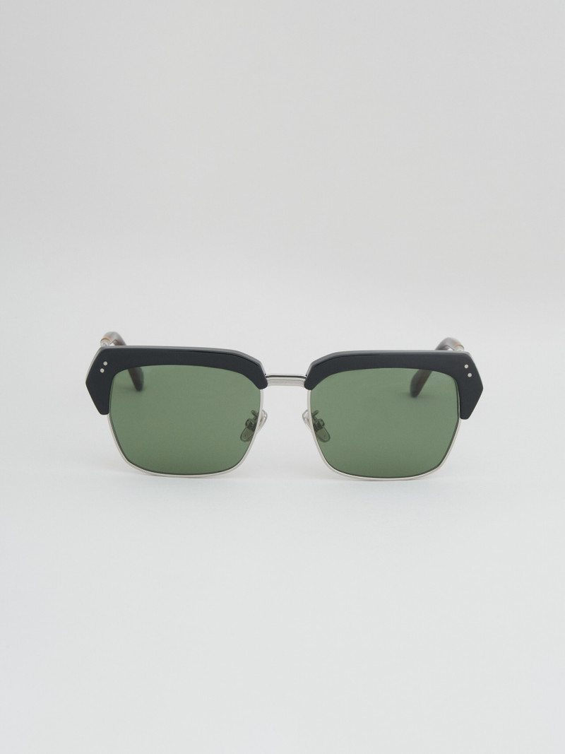 GREEN THREE GORGES METAL AND ACETATE SUNGLASSES 1