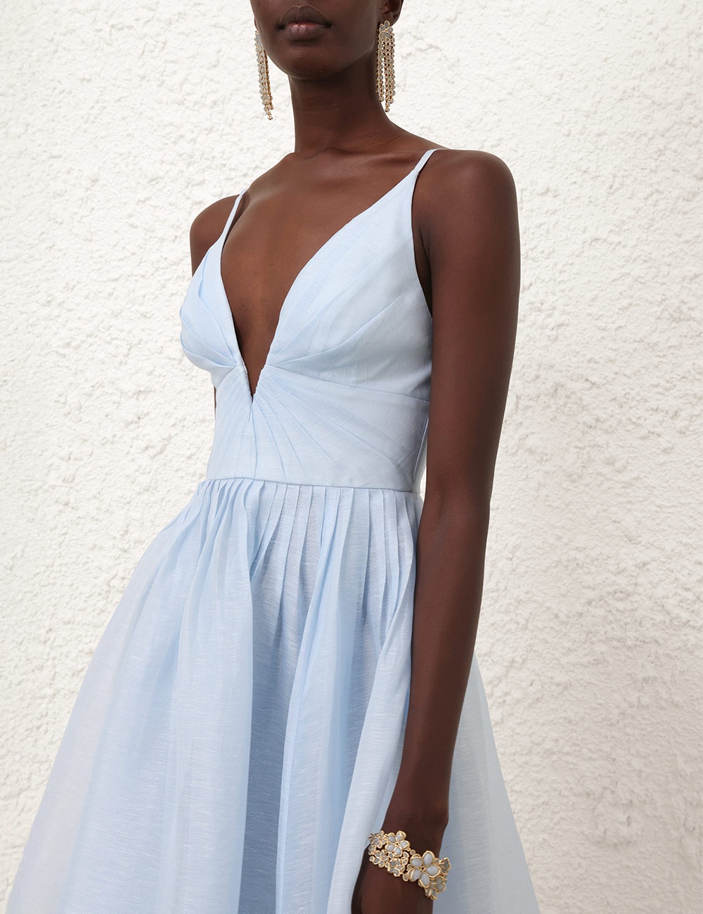ILLUMINATE V NECK MIDI DRESS - 5