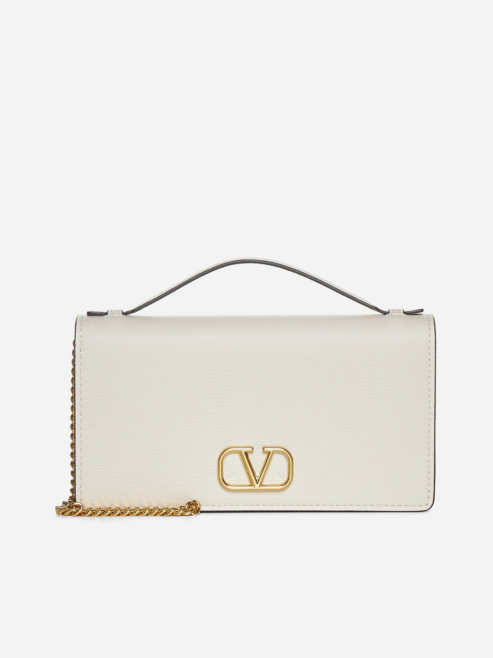 Valentino VLogo Signature leather wallet on chain